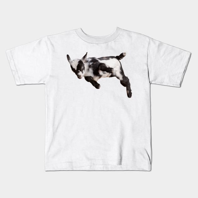 Bouncing Baby Goat Kids T-Shirt by Ory Photography Designs